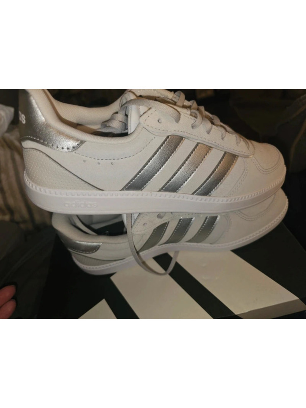 Adidas White & Silver NIB Size 9.5